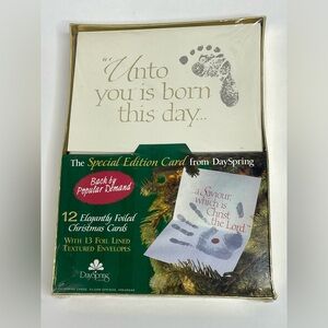 Vintage Dayspring Christmas Cards Special Edition Box Of 12 Bible Quote Rare NIB